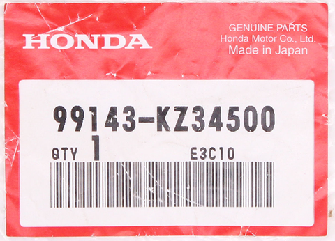 Genuine Honda Main Jet Part Number - 99143-kz34500