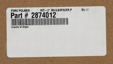 Genuine Polaris 2" Ball & Spacer Part Number - 2874012