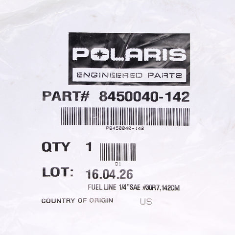 Genuine Polaris Fuel Line Part Number - 8450040-142