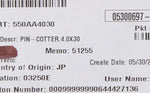 Kawasaki Cotter Pin PN 550AA4030