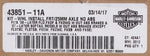 Harley-Davidson Wheel Install Kit, Frt/25Mm Axle No Abs Part Number - 43851-11A