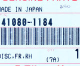 Genuine Kawasaki Disc, RH Front Part Number - 41080-1184