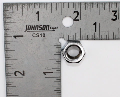 Chrome 3/8"-24 Hex Nut Part Number - 94045-90T (Pack Of 4) For Harley-Davidson