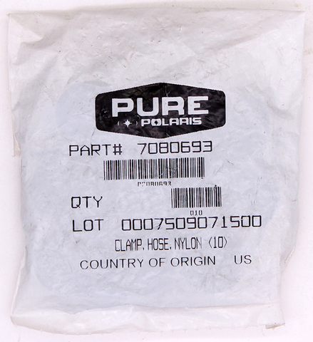 Genuine Polaris Nylon Hose Clamp Part Number - 7080693