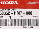Genuine Honda Brake Cable Clamp Part Number - 50352-HM7-000
