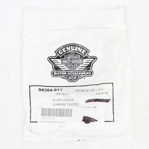 Harley-Davidson Socket Head Screw 3/8-16 x 1 Part Number - 94354-91T (Pack of 7)