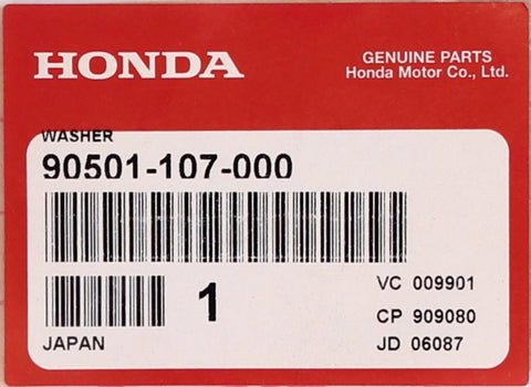 Genuine Honda Washer Part Number - 90501-107-000