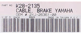 Parts Unlimited Brake Cable, for Yamaha PN K28-2135