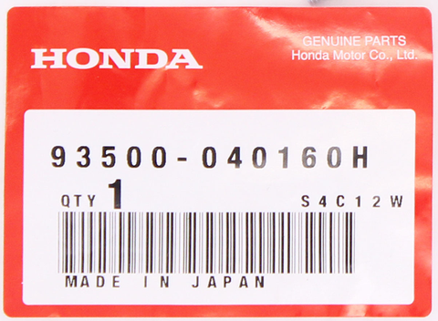 Honda Marine Pan Head Screw Part Number - 93500-040160H
