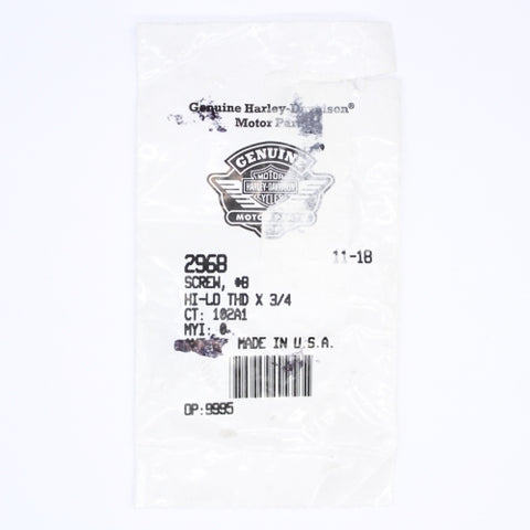 Harley-Davidson Screw Part Number - 2968