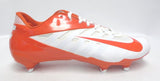 Nike Vapor Pro White and Orange Low D Football Cleats - Size 15