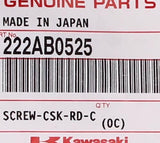 Genuine Kawasaki Screw Part Number - 222AB0525