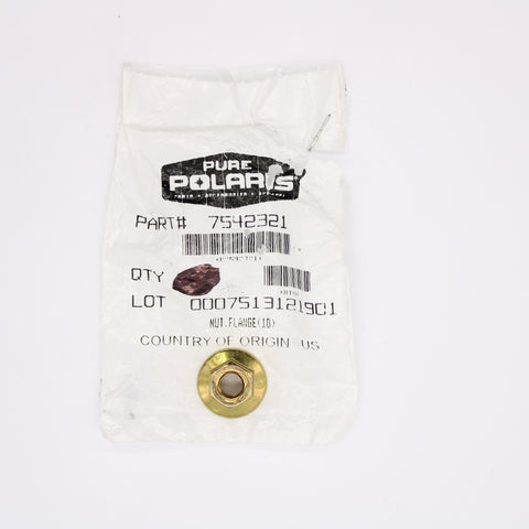 NEW POLARIS ENGINEERED PARTS FLANGE NUT PACK OF 10 OEM PART NO. 7542321