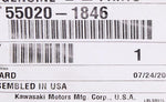 Genuine Kawasaki Floor Guard, LH Part Number - 55020-1846