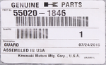 Genuine Kawasaki Floor Guard, LH Part Number - 55020-1846