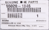 Genuine Kawasaki Floor Guard, LH Part Number - 55020-1846