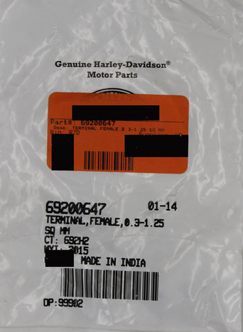 Genuine Harley-Davidson Female Terminal Part Number - 69200647