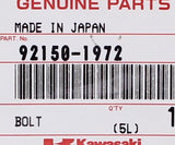 Genuine Kawasaki Bolt Part Number - 92150-1972