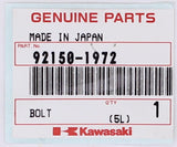 Genuine Kawasaki Bolt Part Number - 92150-1972