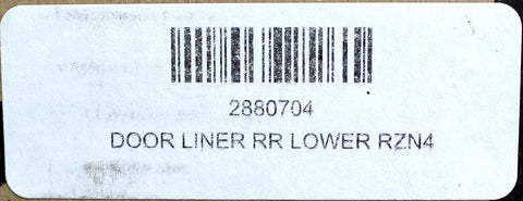 Polaris Lower Right Door Liner RZN4 PN 2880704