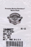 Genuine Harley-Davidson Hex Nut Part Number - 10400022