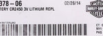 Genuine Harley-Davidson Lithium   Battery   Part Number - 66378-06