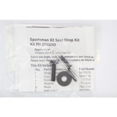 Passenger Seat Strap Kit Part Number - 2203292 For Polaris