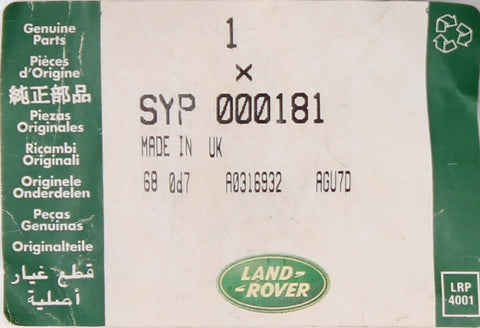 Genuine Land Rover Screw Part Number - SYP000181