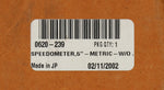 Metric Speedometer Part Number - 0620- 239 For Arctic Cat