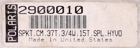 Polaris Sprocket 37T Part Number - 2900012