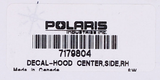 Genuine Polaris Hood Decal Part Number - 7179804