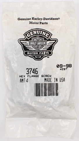 Harley-Davidson Hex Flange Screw Part Number - 3746 (Pack of 4)