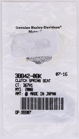 Genuine Harley-Davidson Clutch Spring Seat Part Number - 38842-08K