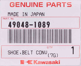 Genuine Kawasaki Belt Shoe Part Number - 3201-222