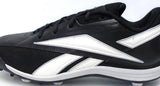 Reebok NFL Thorpe Low MR7 Black and White Football Cleats - Size 12.5