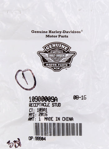 Genuine Harley-Davidson Receptacle Stud Part Number - 10900009A