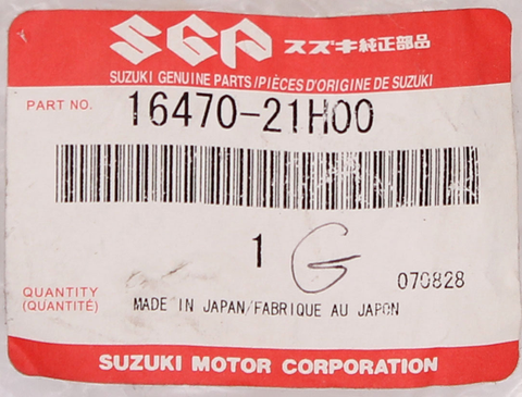 Genuine Suzuki Oil Cooler Hose Part Number - 16470-21H00