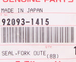 OEM KAWASAKI ZX50 ZX 750 NINJA OUTER FORK TUBE SEAL 92093-1415