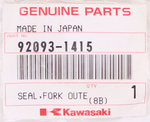 OEM KAWASAKI ZX50 ZX 750 NINJA OUTER FORK TUBE SEAL 92093-1415