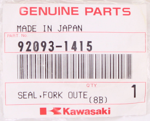 OEM KAWASAKI ZX50 ZX 750 NINJA OUTER FORK TUBE SEAL 92093-1415