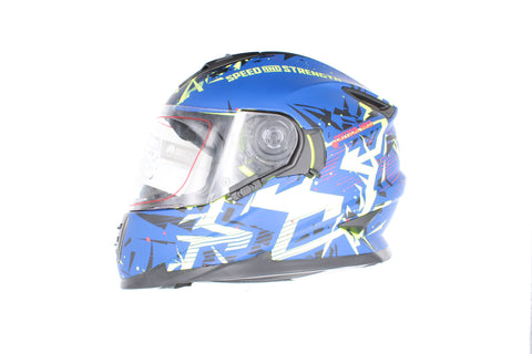 S&S Critical Mass Blue/ Yellow Helmet Size X-Large PN FF302