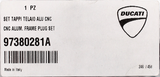 Genuine Ducati Aluminum Frame Plug Set Part Number - 97380281A