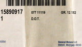 Genuine GM Lift Gate Light Part Number - 15890917