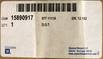 Genuine GM Lift Gate Light Part Number - 15890917