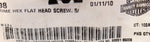 Harley-Davidson Flat Head Screw (Chrome) Part Number - 3898