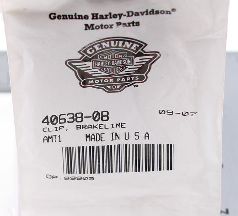Genuine Harley-Davidson Brake Line Clip Part Number - 40638-08