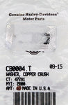 Genuine Harley-Davidson Copper Crush Washer Part Number - CB0004.T
