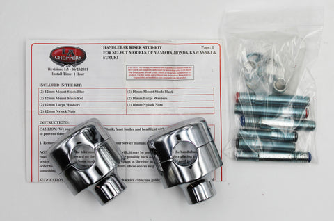 LA Choppers Risers 1" Mohawk 1.5" Chrome PN 0602-0471