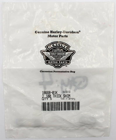 Harley-Davidson 2.100 Shims Part Number - 18668-01K (Pack Of 4)