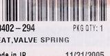 Suzuki Valve Spring Seat Part Number - 3402-294